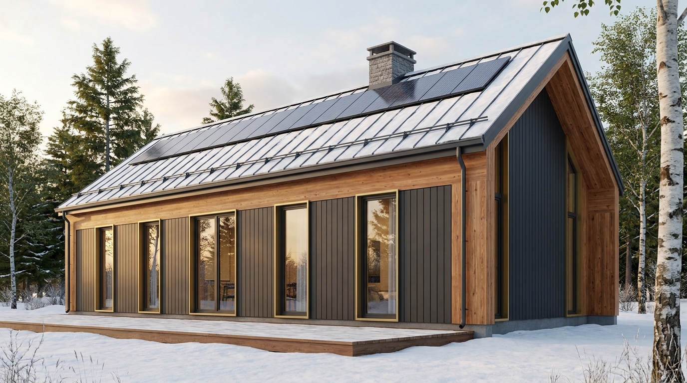 月の庵 外観 — AI render based on BIM specs