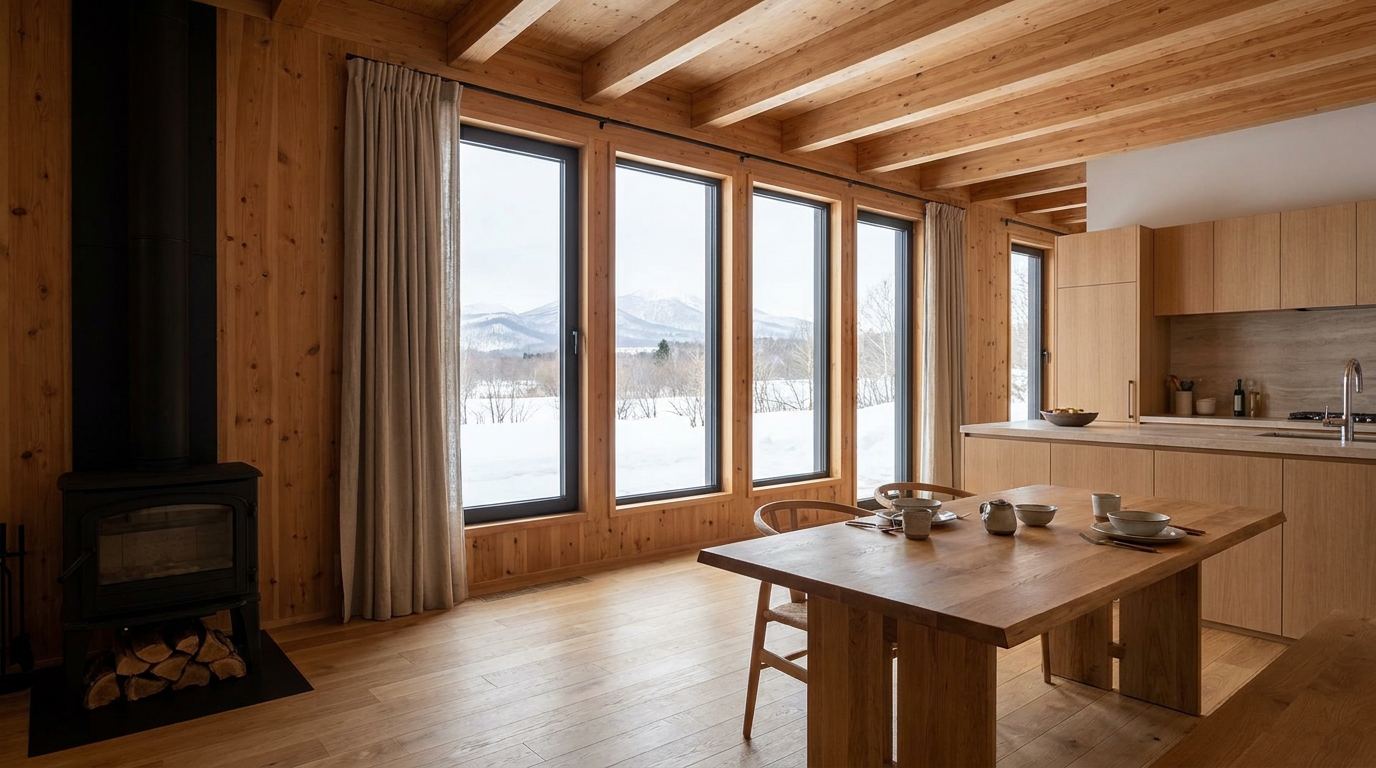 森の小屋 内観