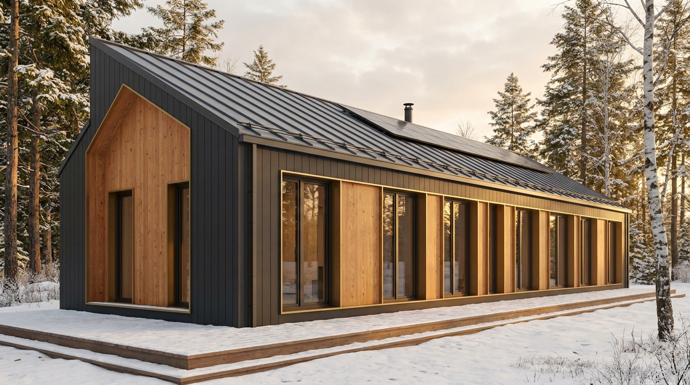 月の里 外観 — AI render based on BIM specs