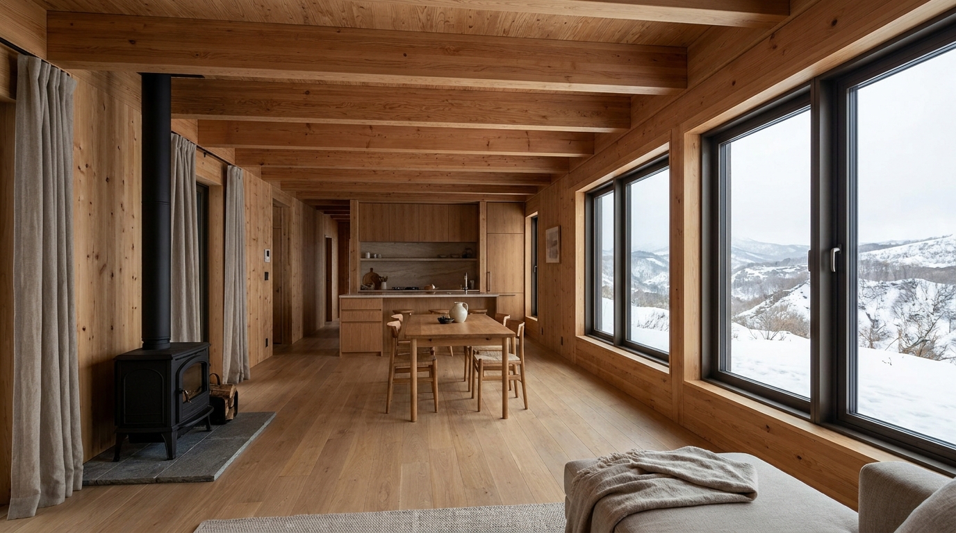 森の小屋 内観