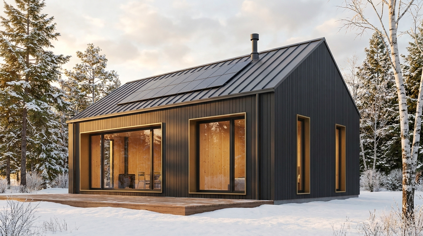 霜の塔 外観 — AI render based on BIM specs