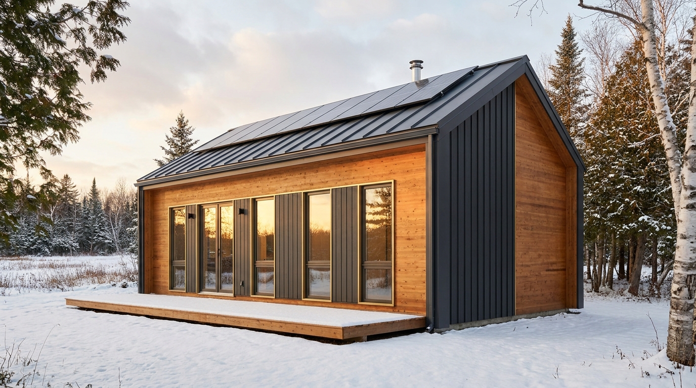 雨の杜 外観 — AI render based on BIM specs