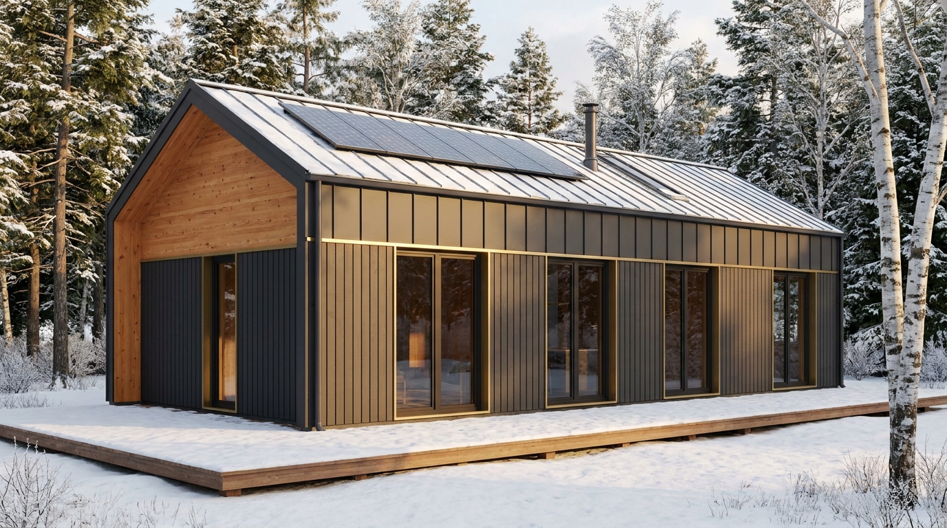 陽の蔵 外観 — AI render based on BIM specs