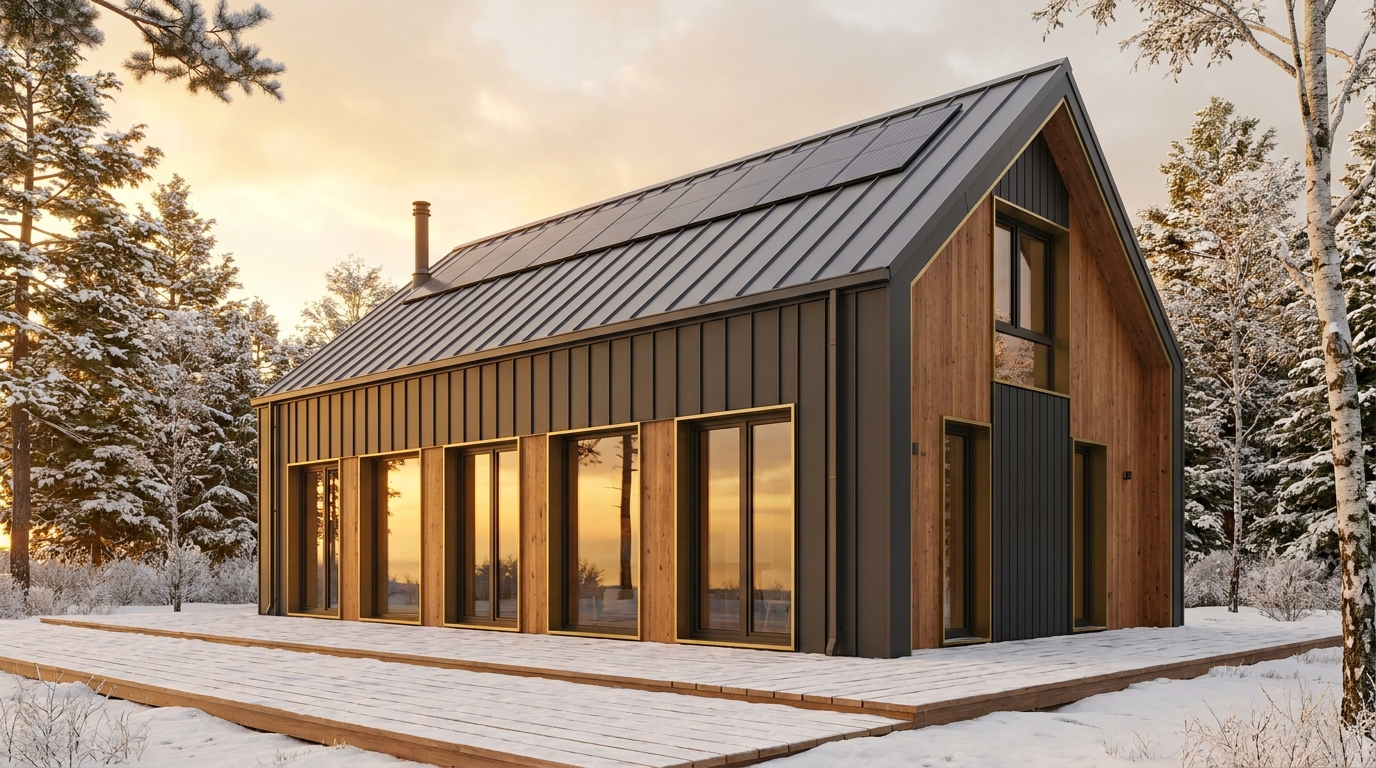 東の蔵 外観 — AI render based on BIM specs
