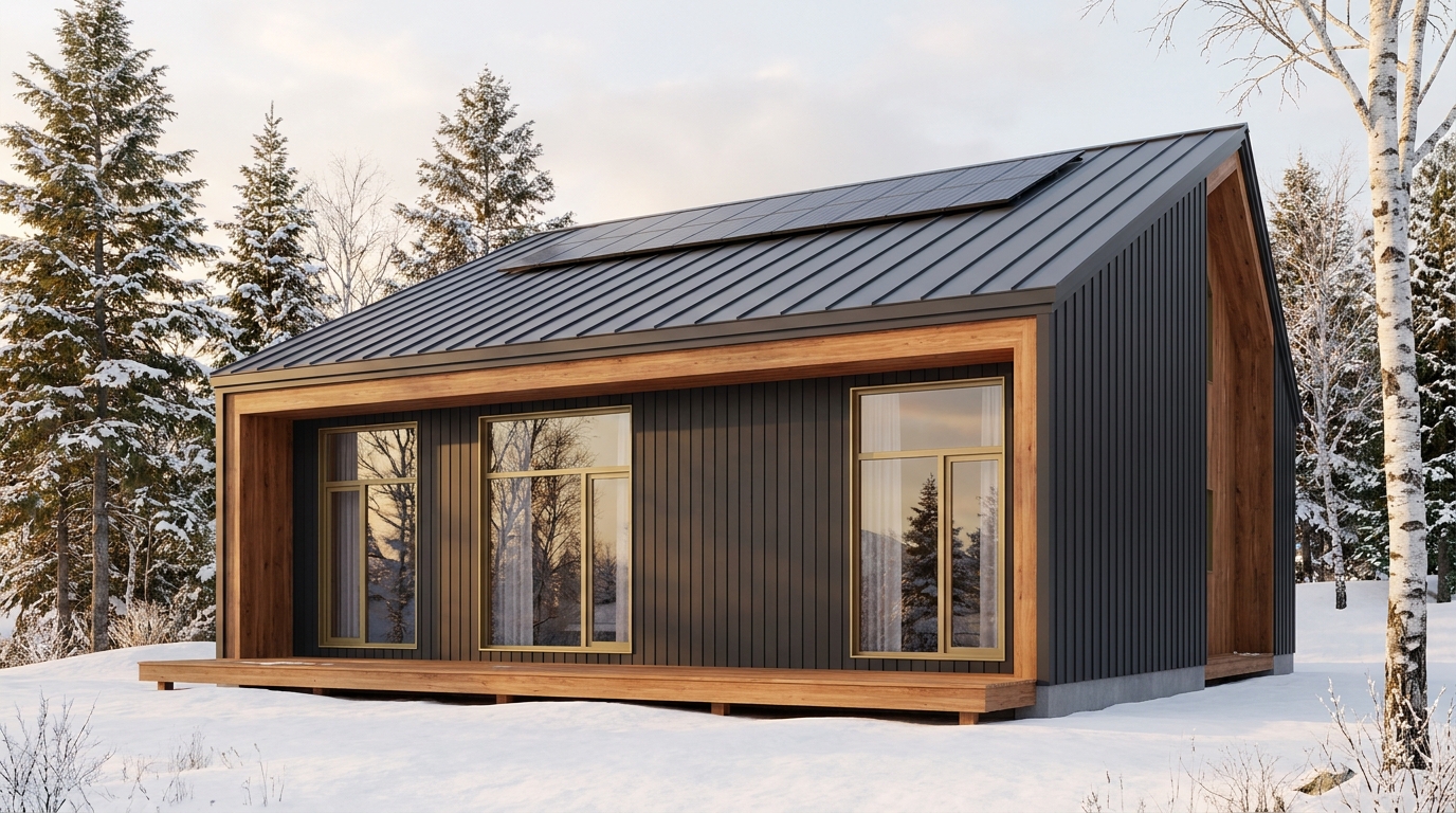 森の里 外観 — AI render based on BIM specs