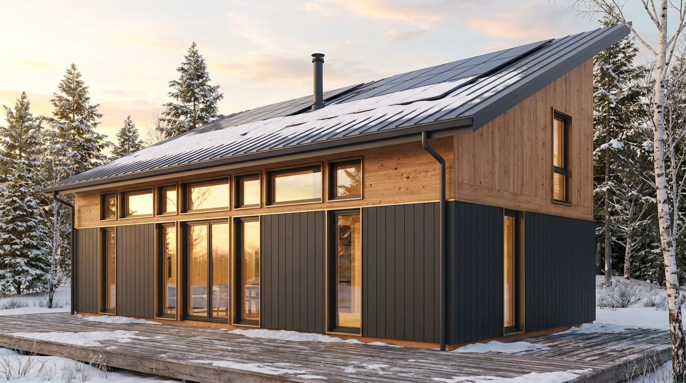 雪の蔵 外観 — AI render based on BIM specs