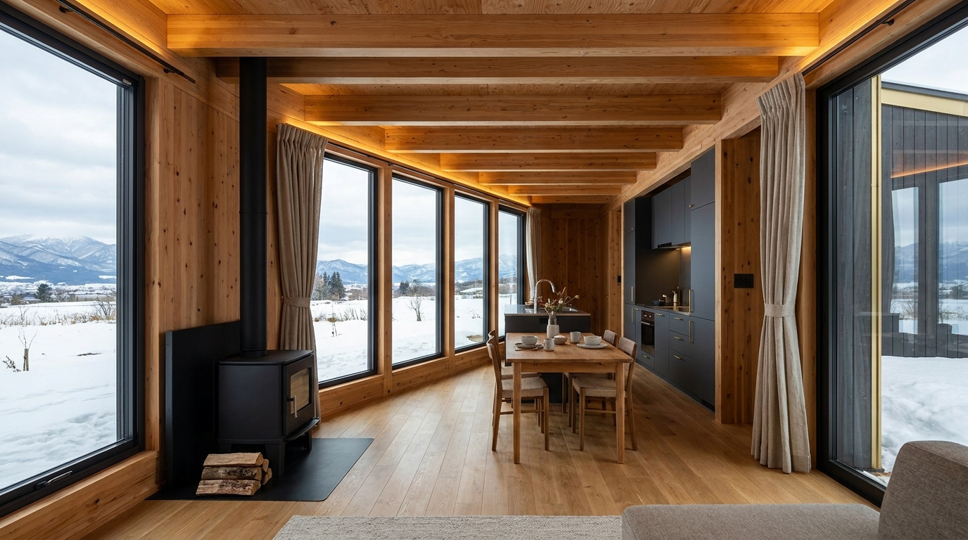 霧の小屋 内観
