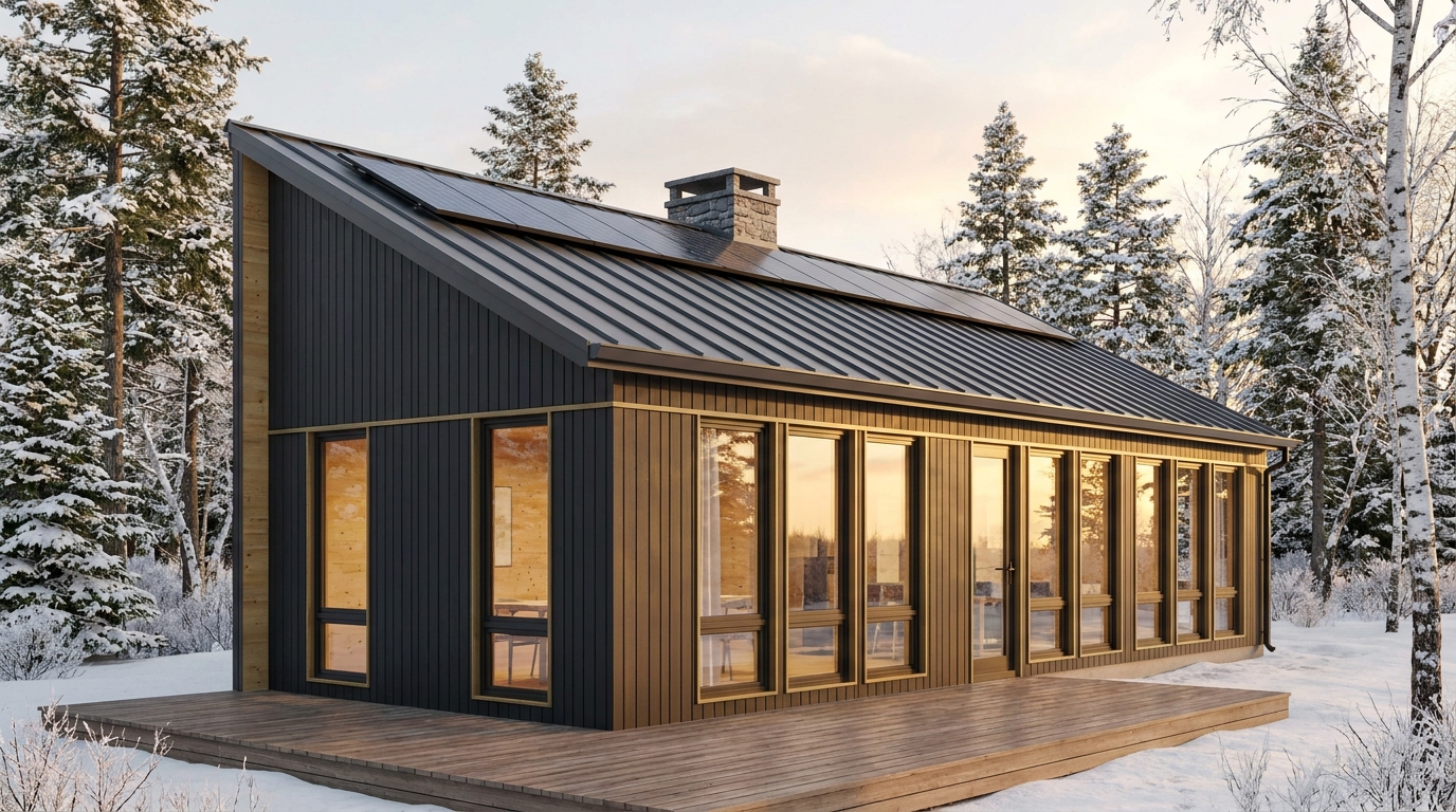 霧の館 外観 — AI render based on BIM specs