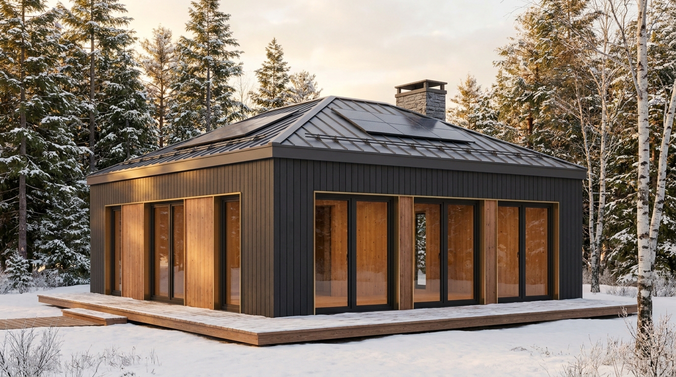 湖の塔 外観 — AI render based on BIM specs