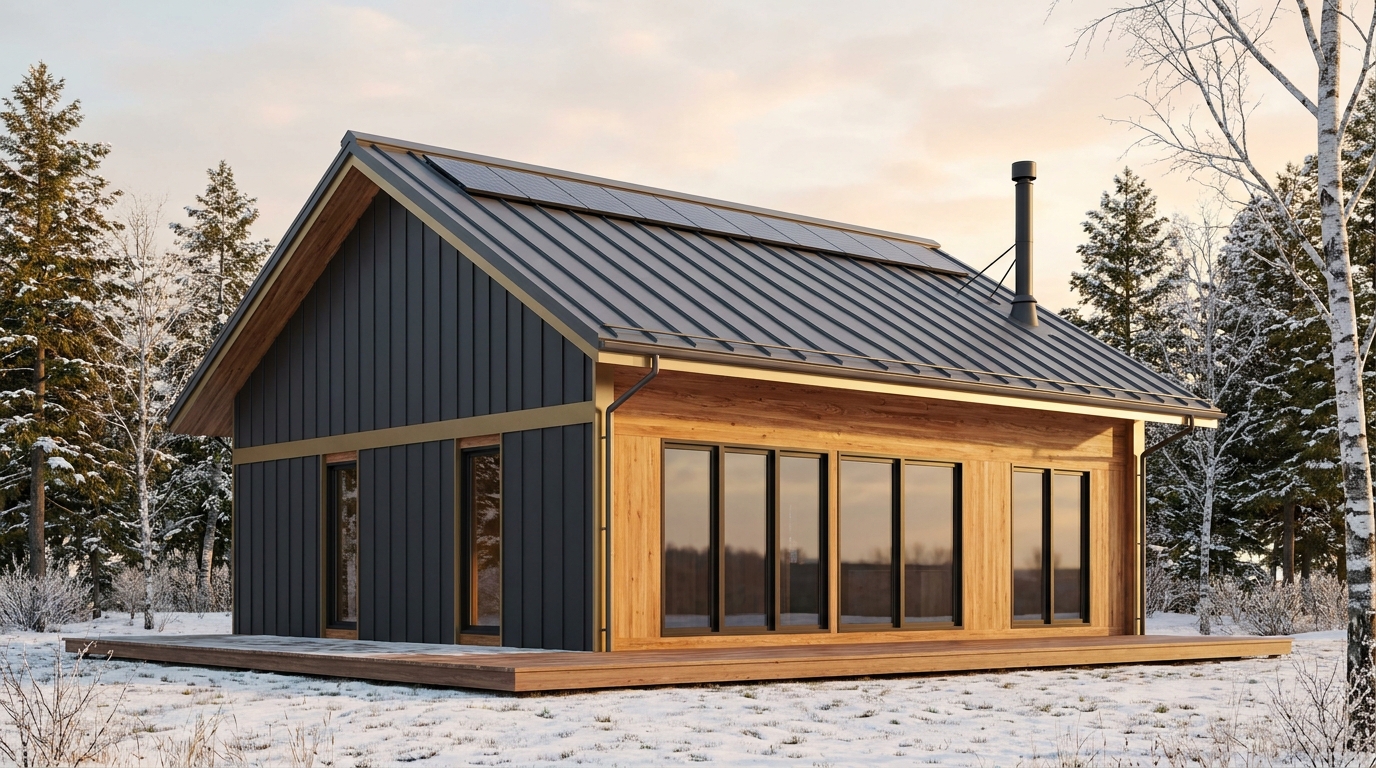 霧の砦 外観 — AI render based on BIM specs