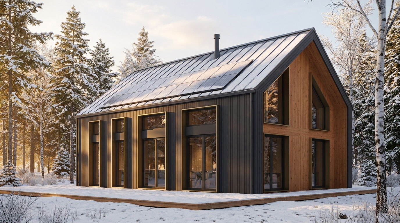 北の杜 外観 — AI render based on BIM specs