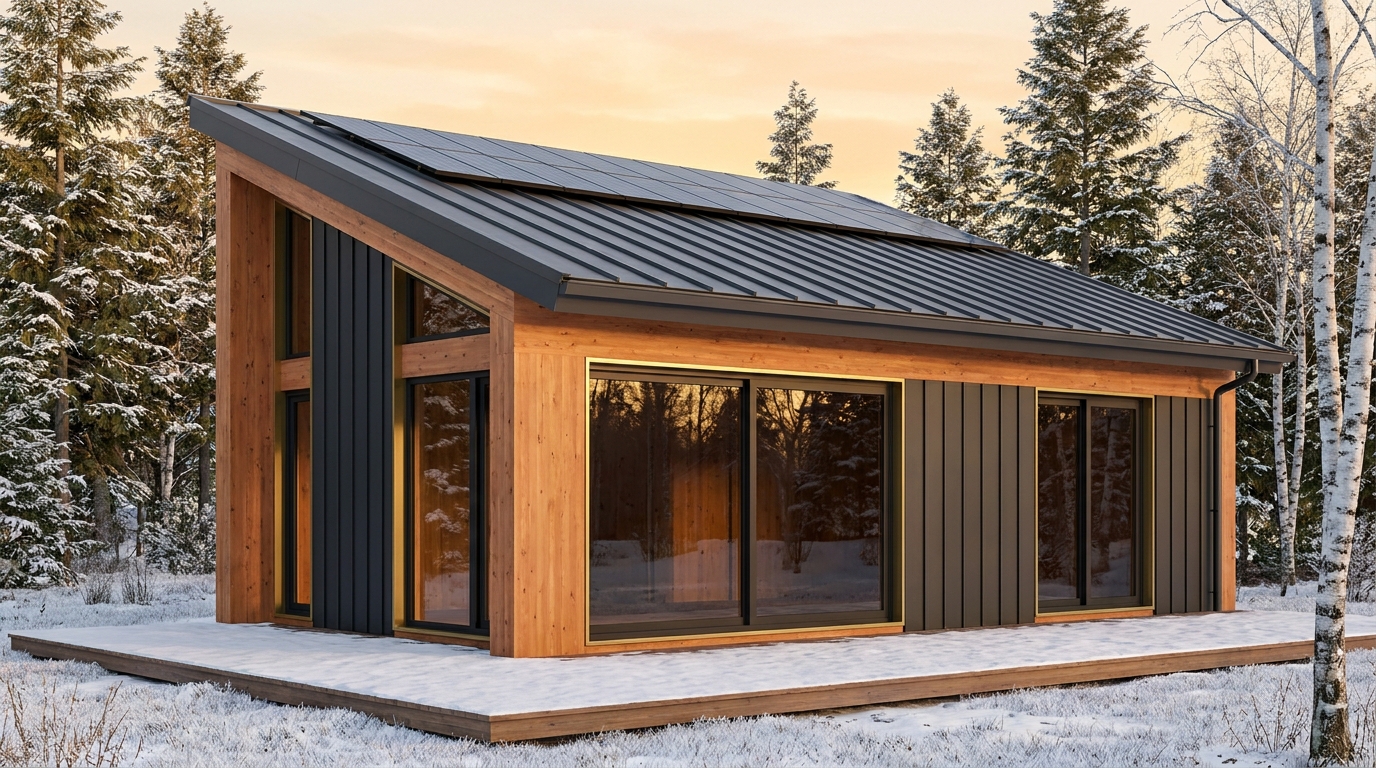 月の家 外観 — AI render based on BIM specs