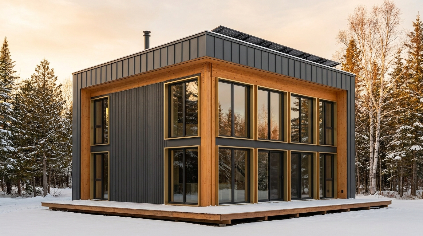 西の家 外観 — AI render based on BIM specs