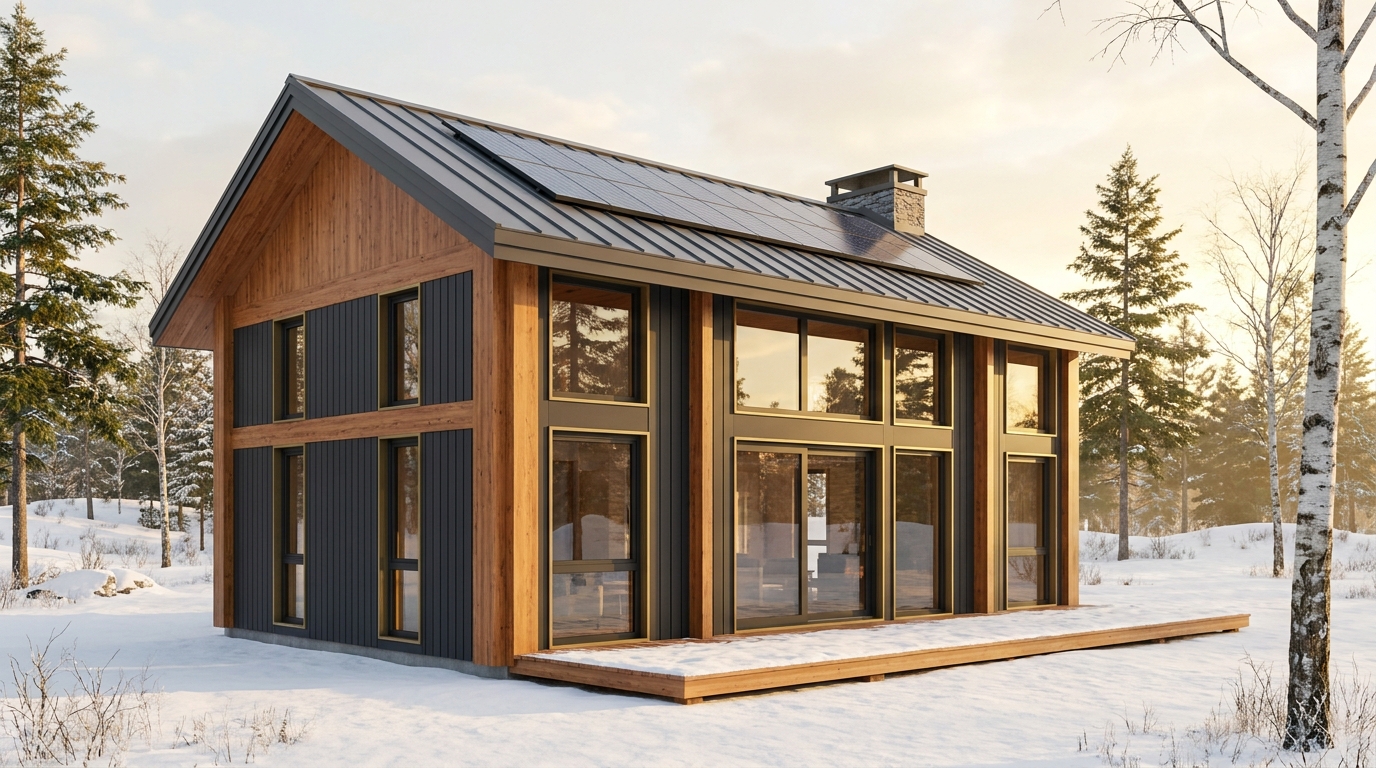 西の杜 外観 — AI render based on BIM specs