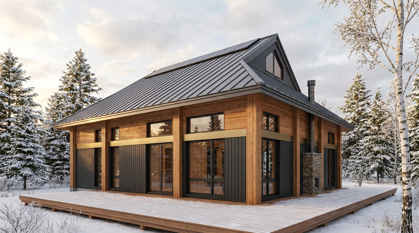 月の蔵 外観 — AI render based on BIM specs
