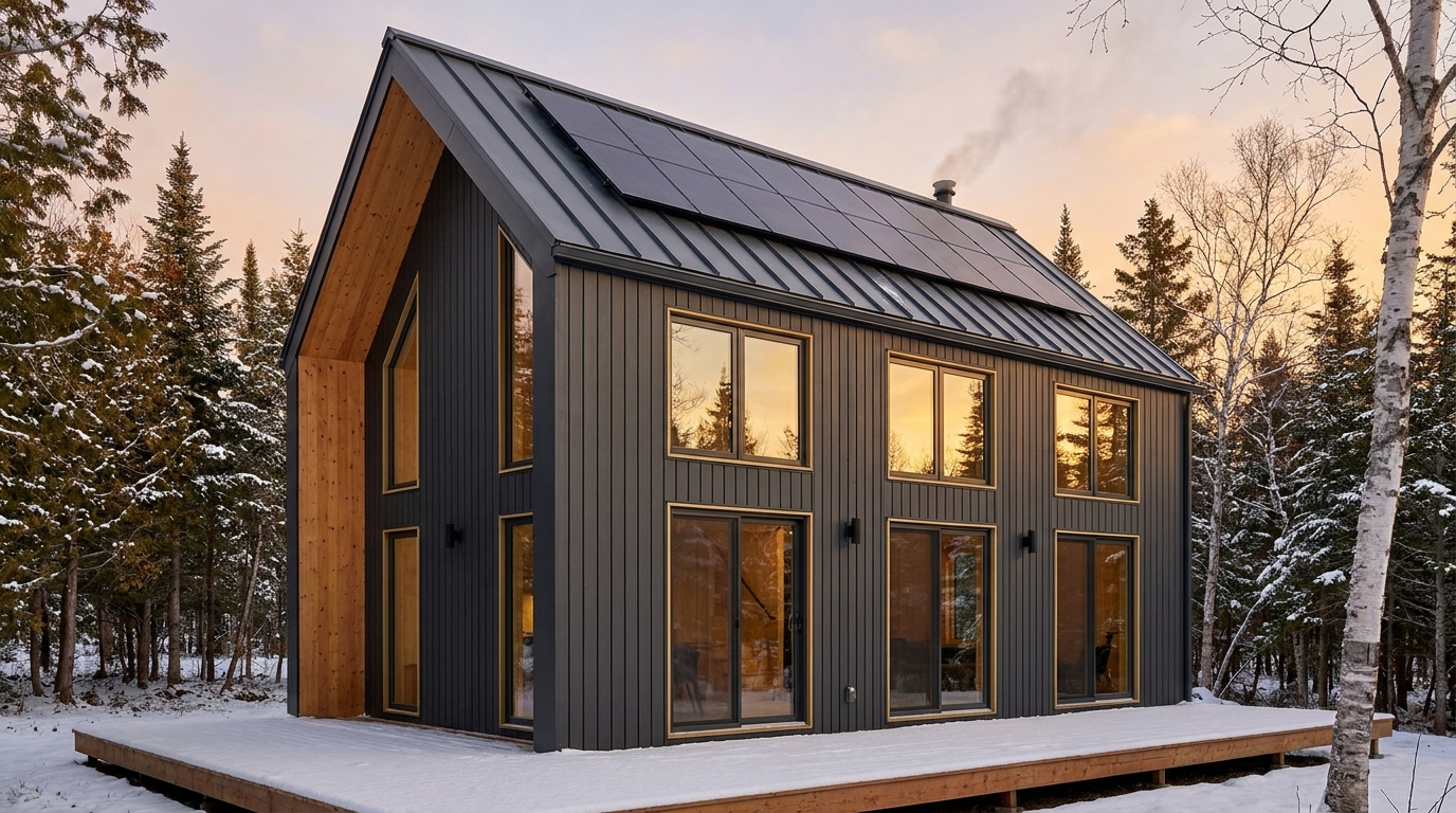 南の家 外観 — AI render based on BIM specs