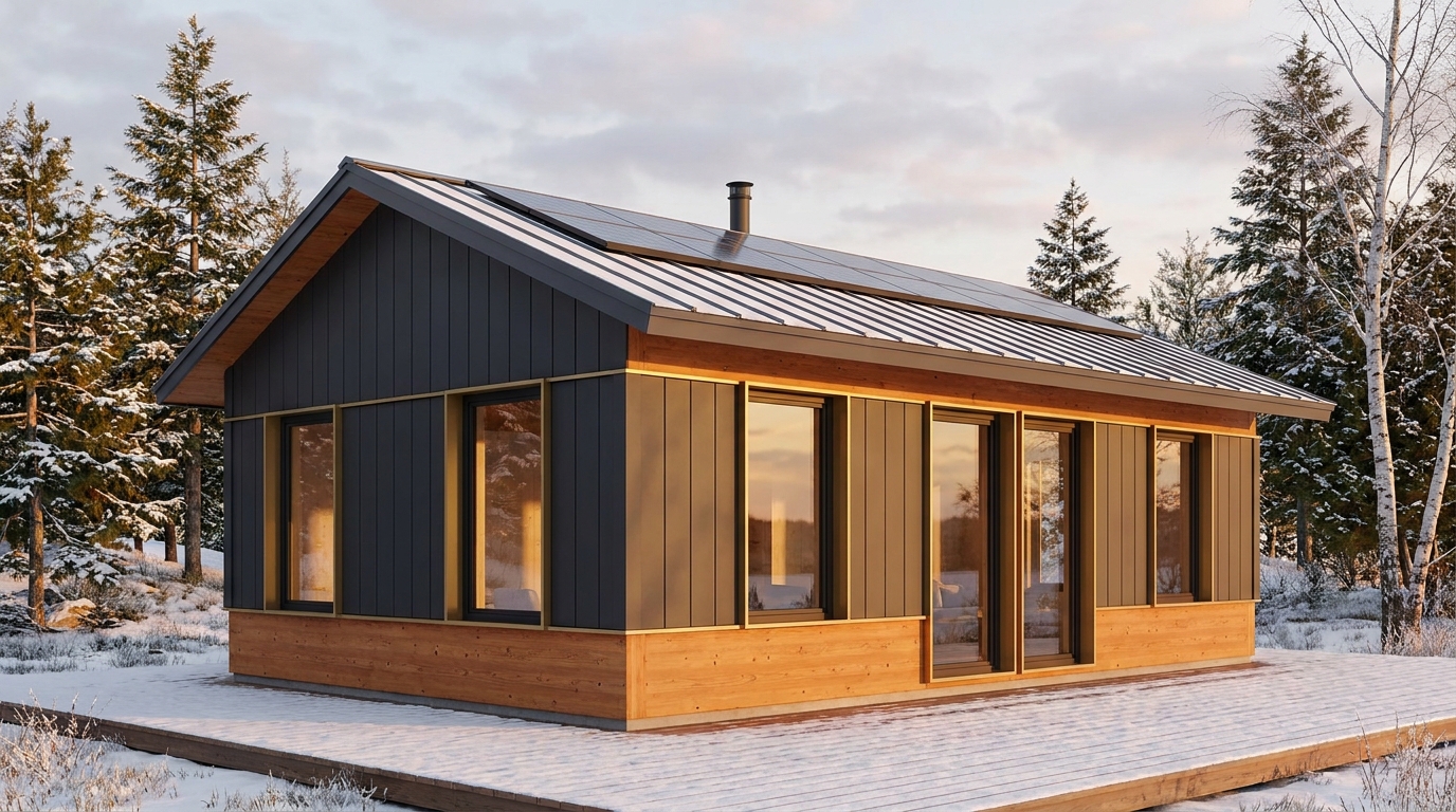 陽の砦 外観 — AI render based on BIM specs
