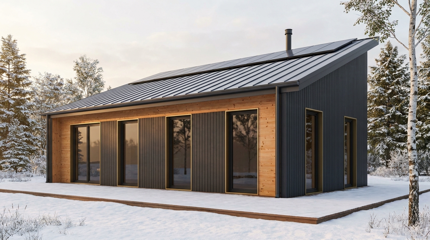森の里 外観 — AI render based on BIM specs
