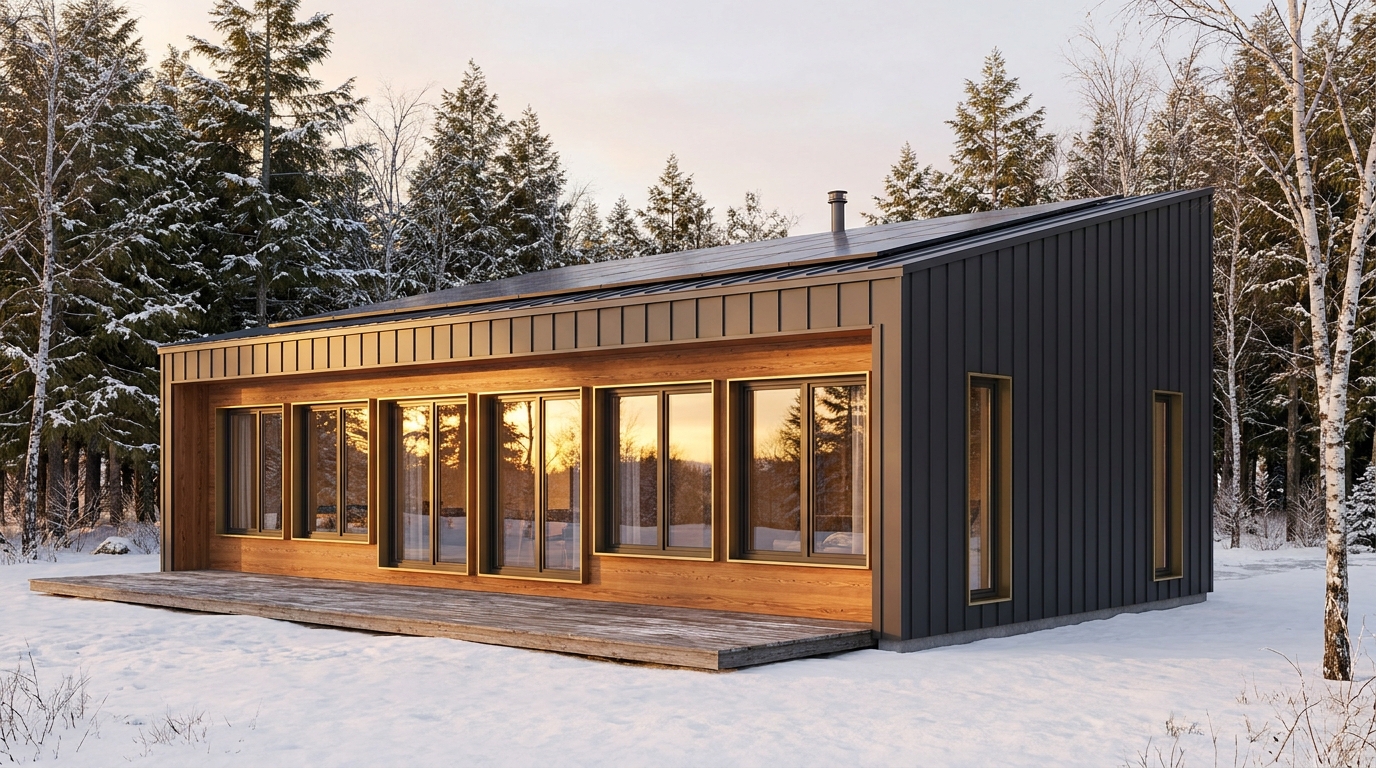 霜の館 外観 — AI render based on BIM specs