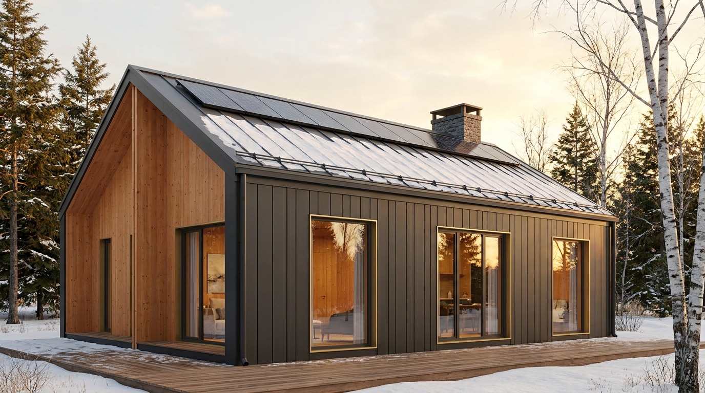 森の砦 外観 — AI render based on BIM specs