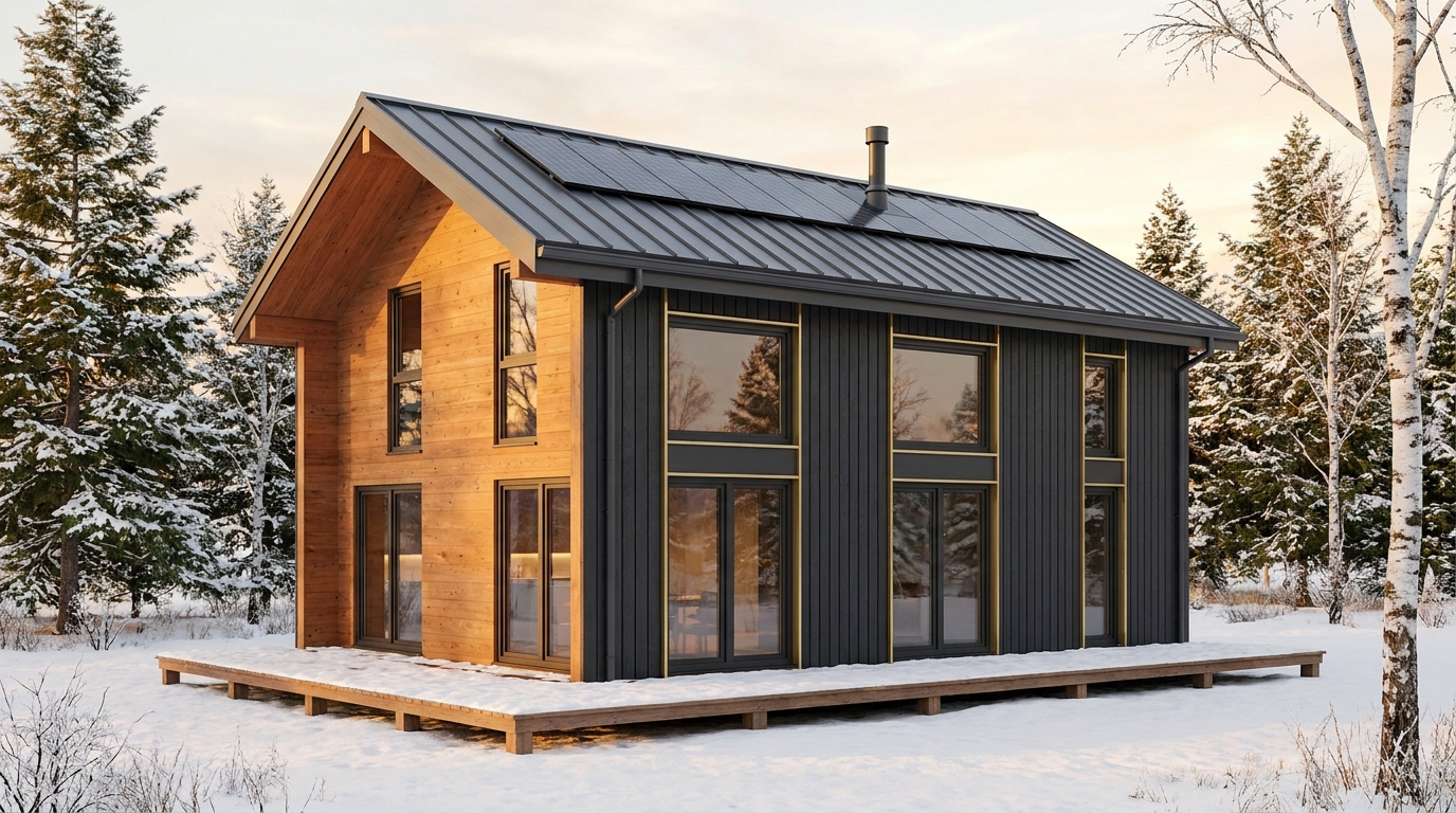 西の杜 外観 — AI render based on BIM specs