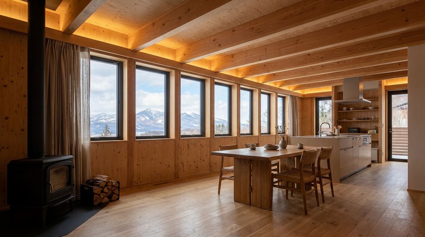 森の小屋 内観