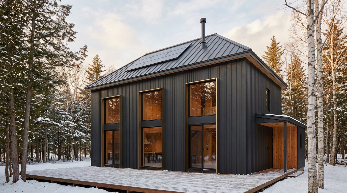 森の蔵 外観 — AI render based on BIM specs