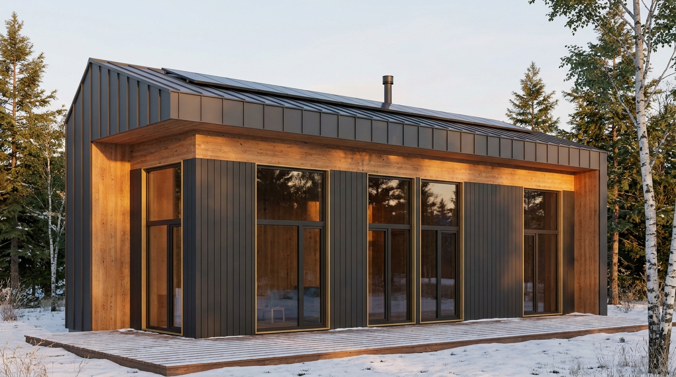 湖の里 外観 — AI render based on BIM specs