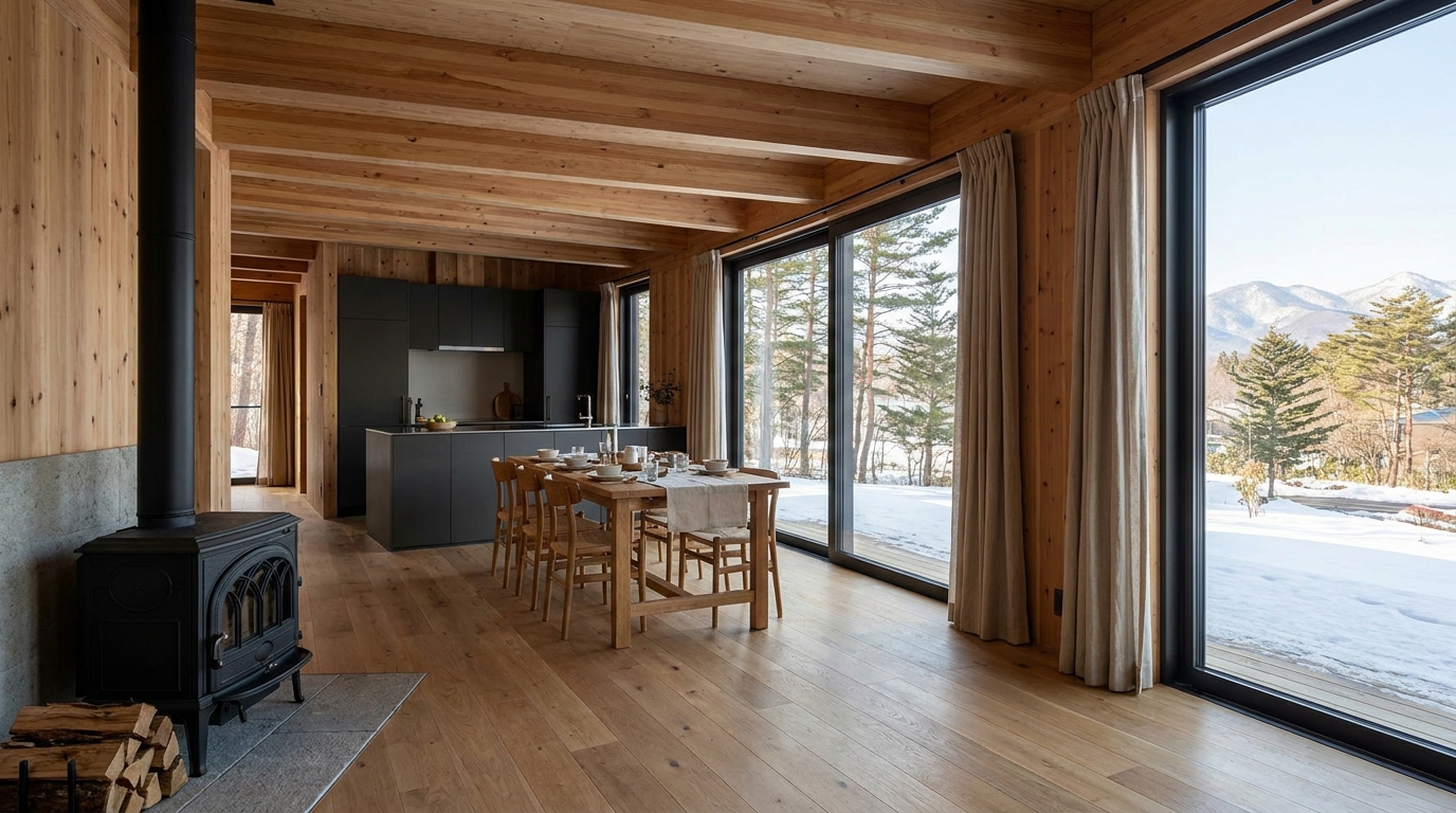 森の小屋 内観