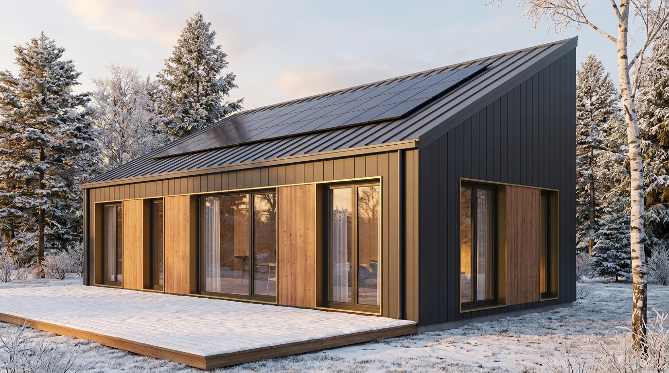 北の塔 外観 — AI render based on BIM specs
