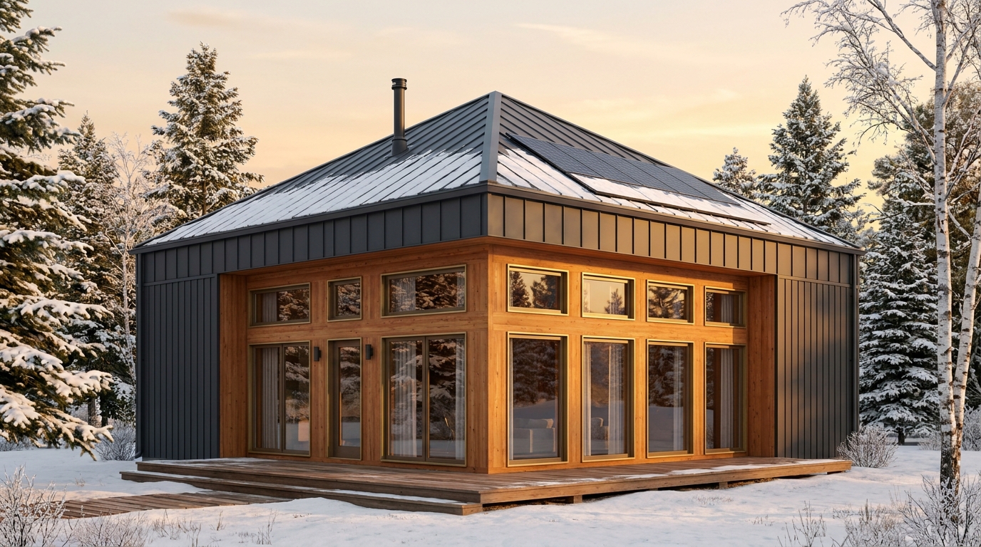 西の家 外観 — AI render based on BIM specs