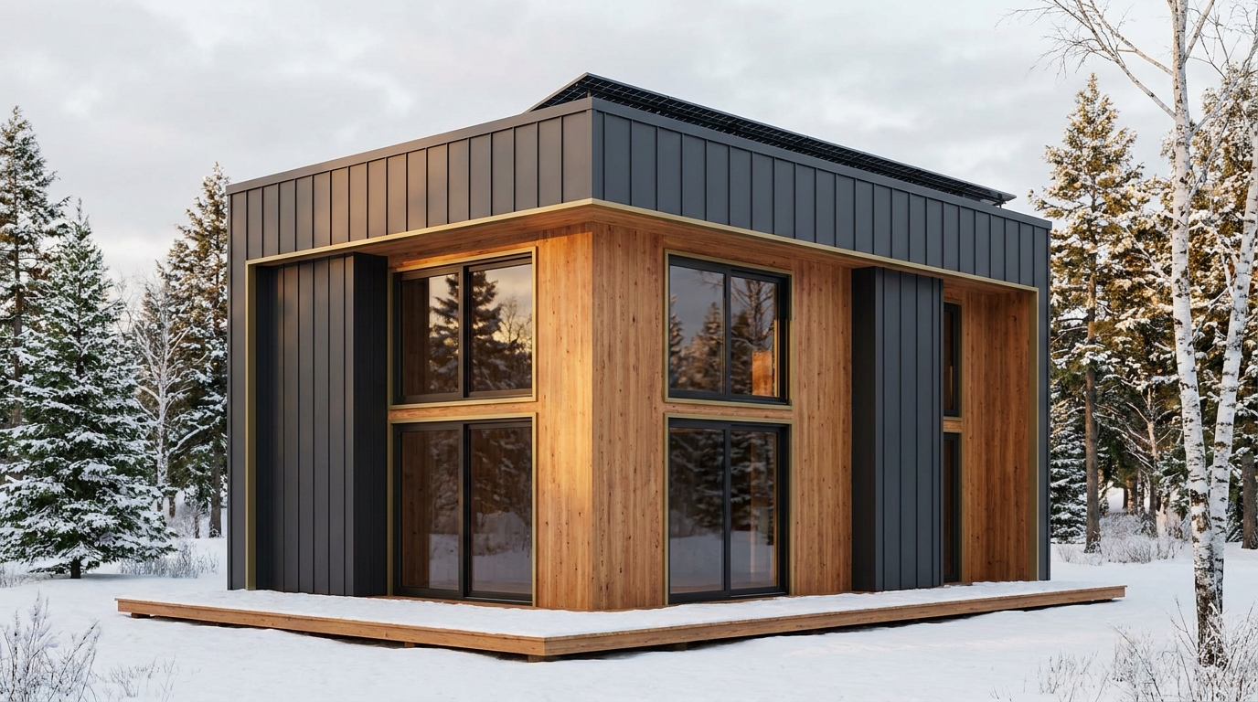 湖の杜 外観 — AI render based on BIM specs