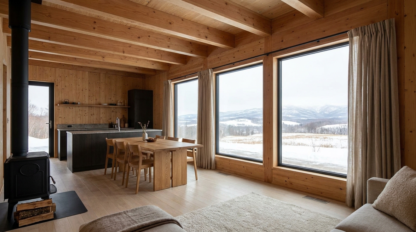 霧の小屋 内観