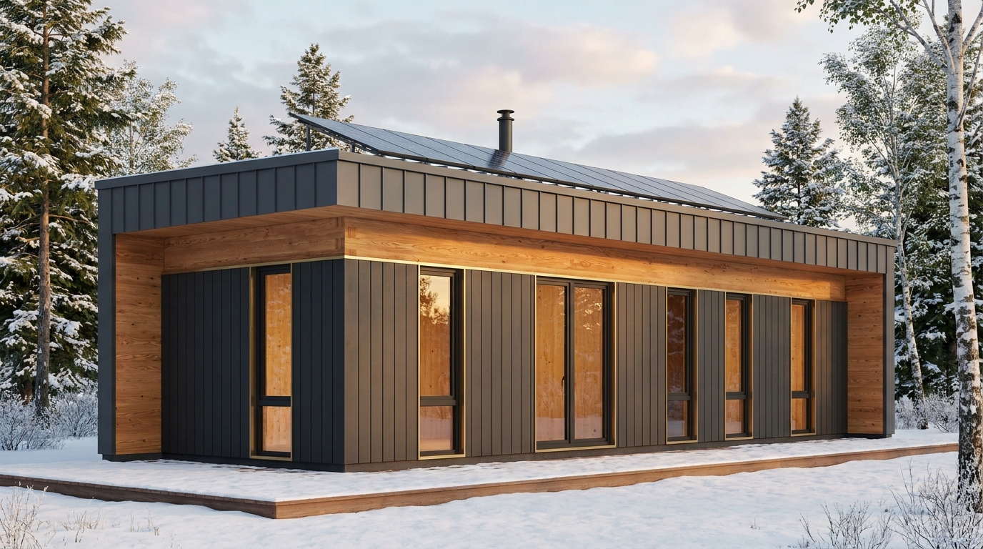 東の砦 外観 — AI render based on BIM specs