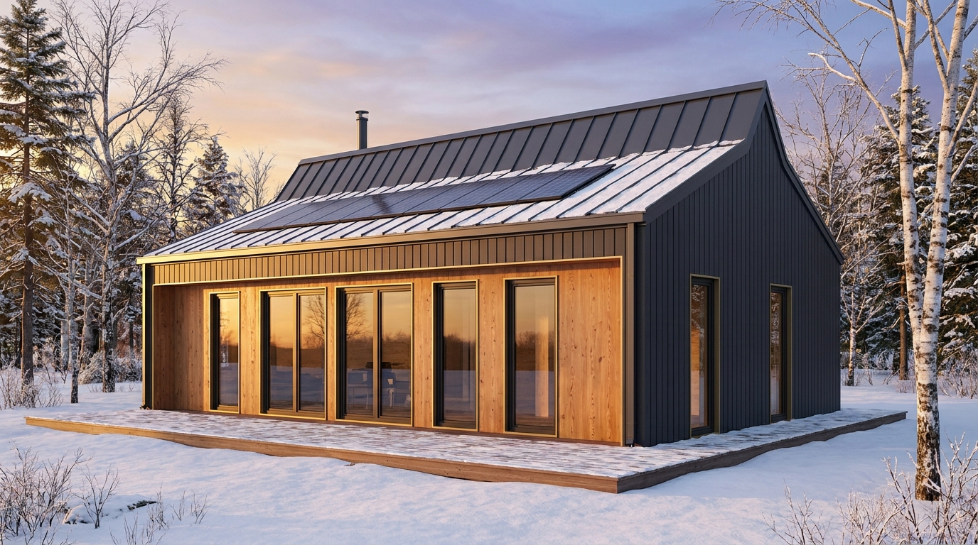陽の巣 外観 — AI render based on BIM specs
