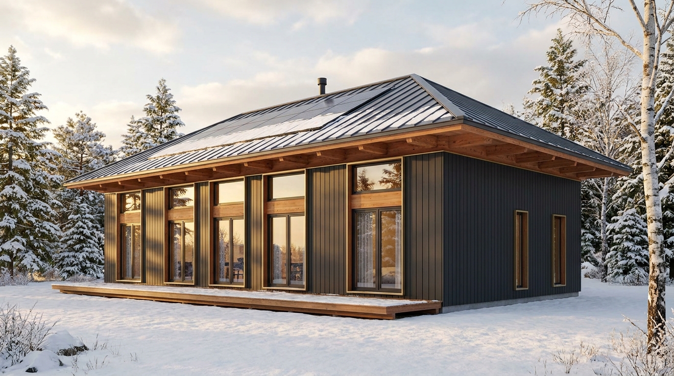 湖の杜 外観 — AI render based on BIM specs