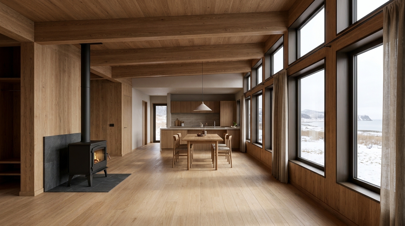 雪の小屋 内観