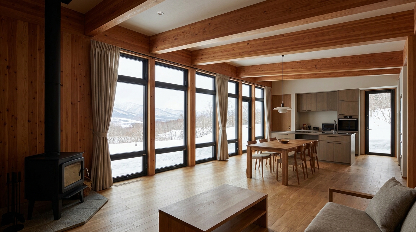 森の小屋 内観