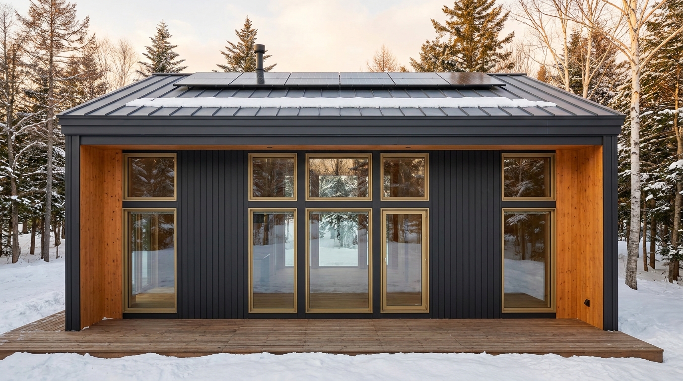 雪の蔵 外観 — AI render based on BIM specs