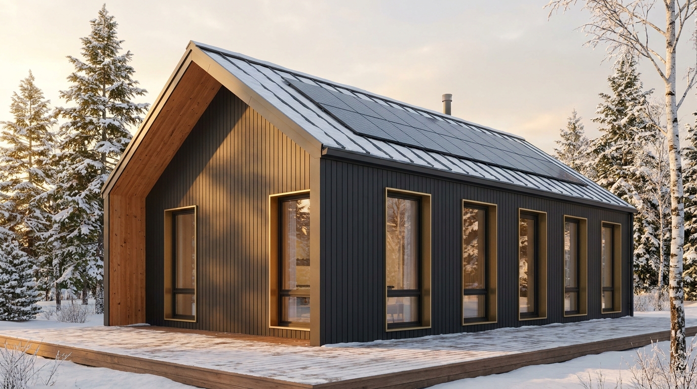 北の杜 外観 — AI render based on BIM specs