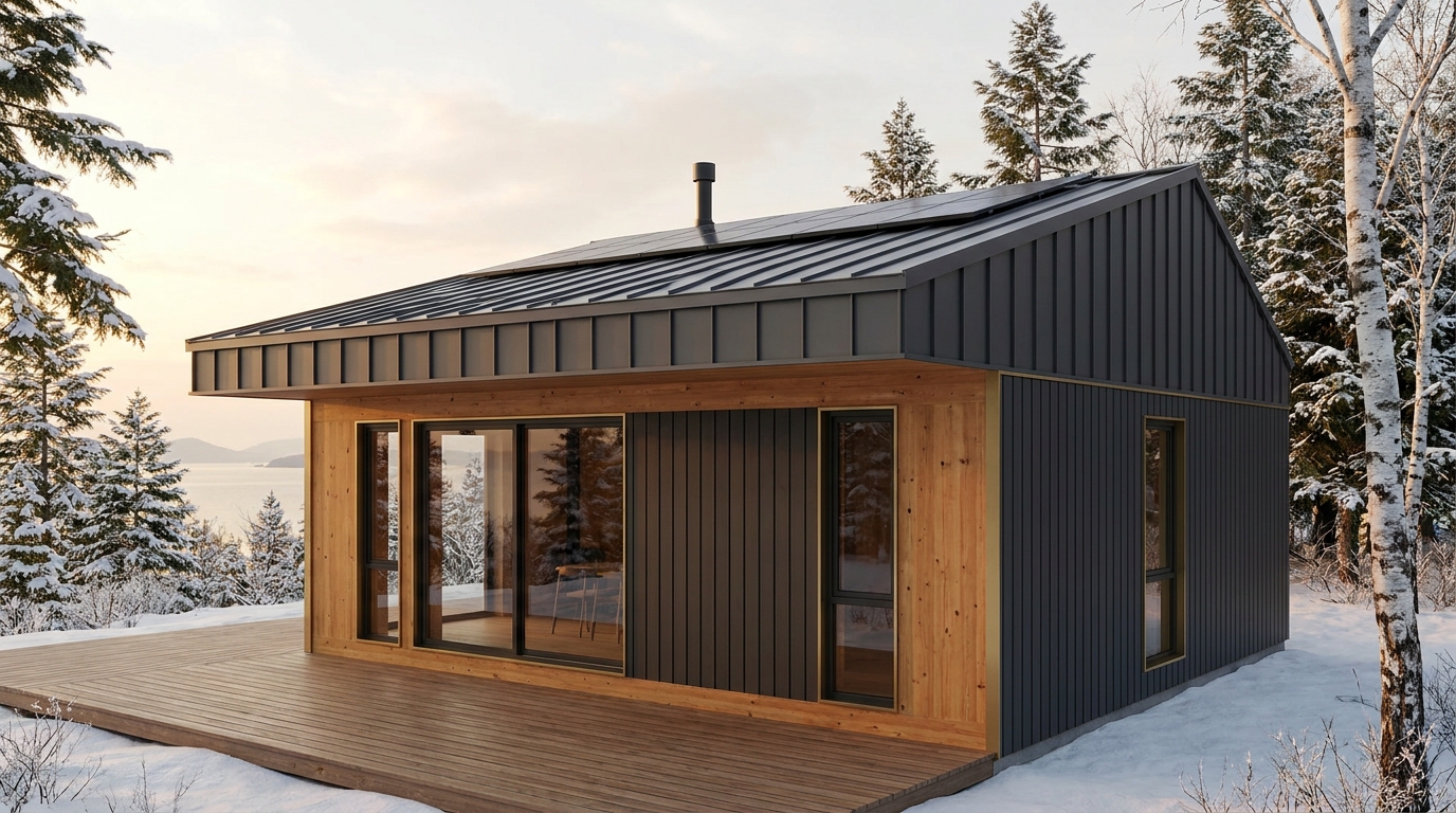 霧の里 外観 — AI render based on BIM specs