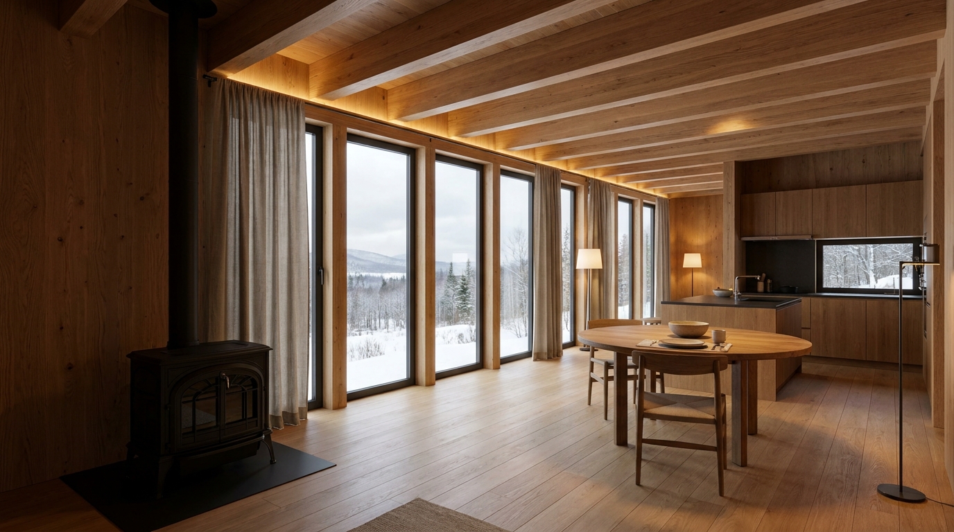 雪の小屋 内観