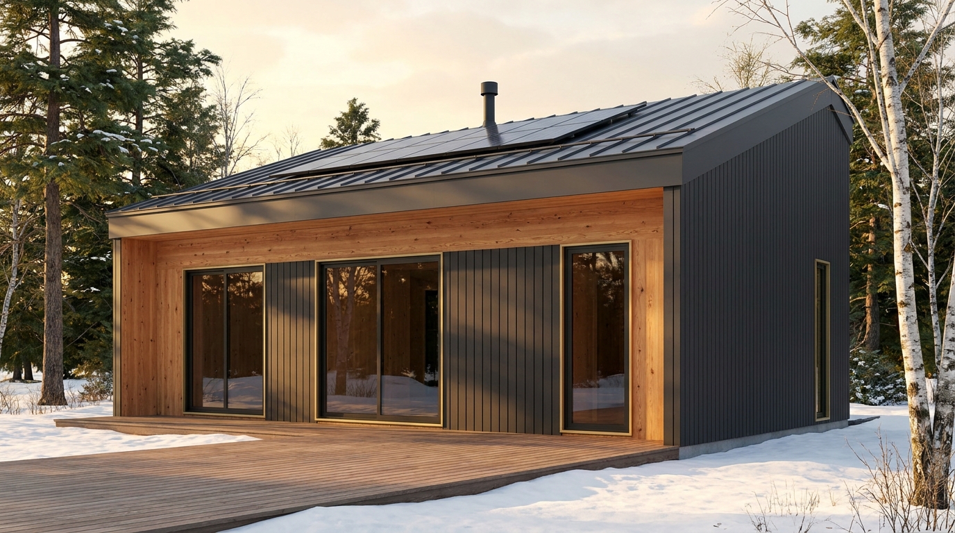 陽の蔵 外観 — AI render based on BIM specs