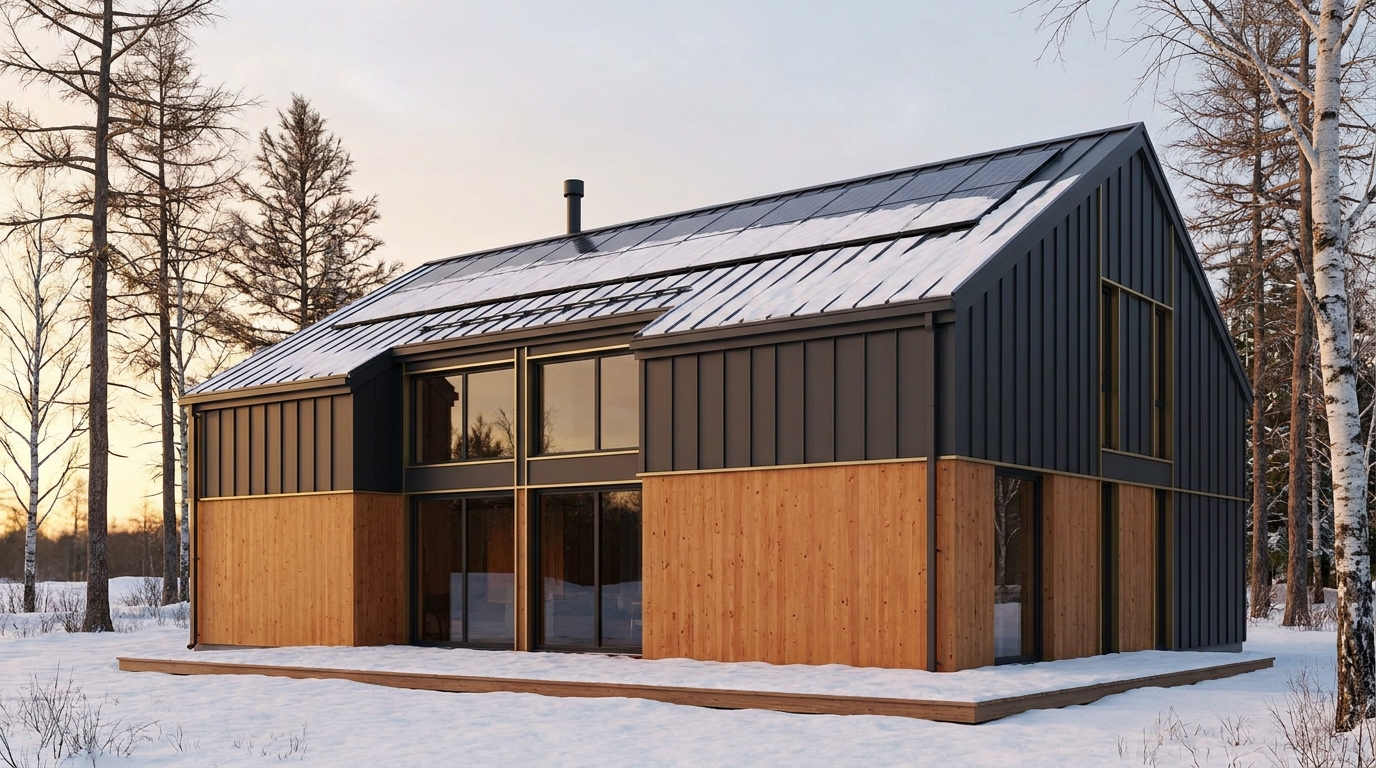 陽の館 外観 — AI render based on BIM specs