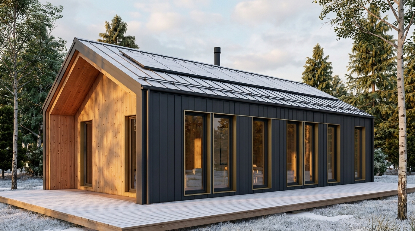 湖の塔 外観 — AI render based on BIM specs