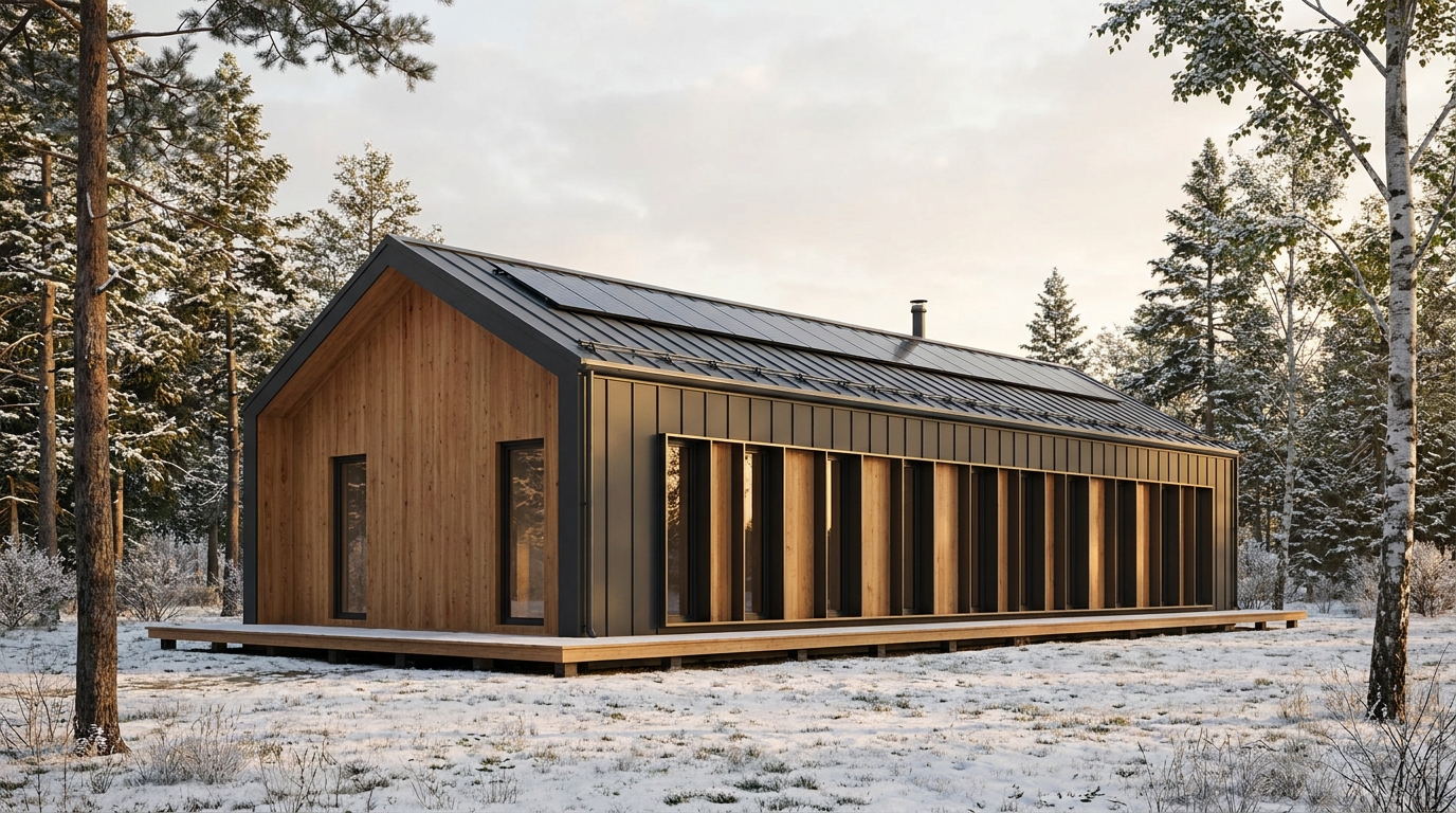 西の家 外観 — AI render based on BIM specs