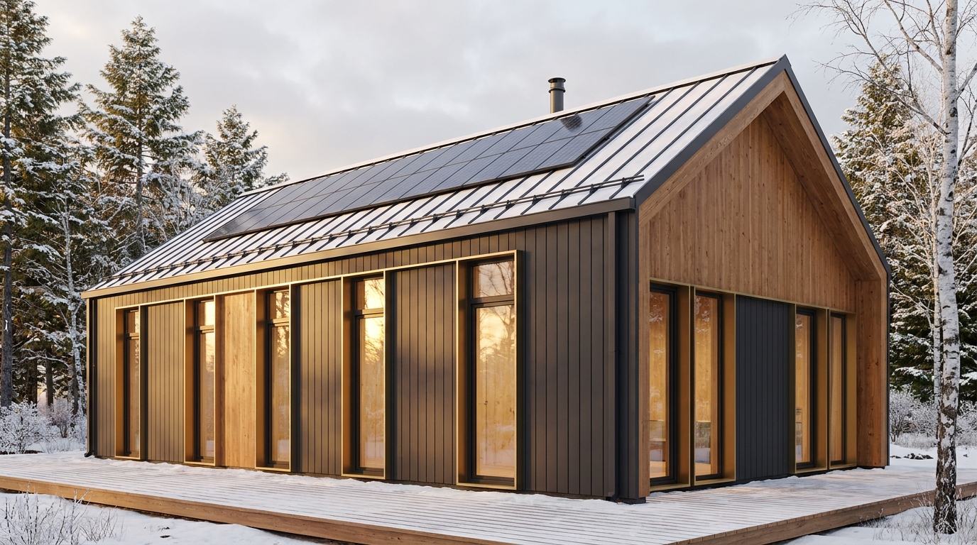 霧の里 外観 — AI render based on BIM specs
