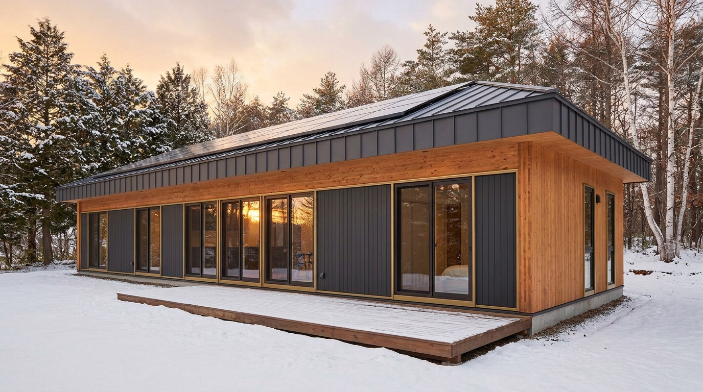 月の巣 外観 — AI render based on BIM specs