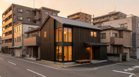 福岡・越屋根のある自然素材の家