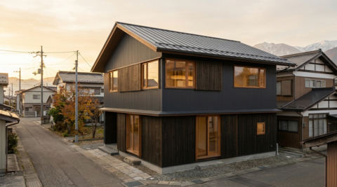 新潟・越屋根のある自然素材の家